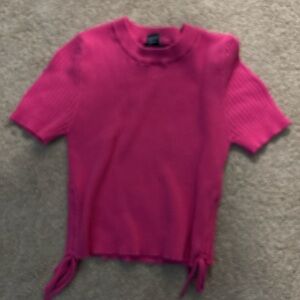 Vibrant Pink Short Sleeve Top